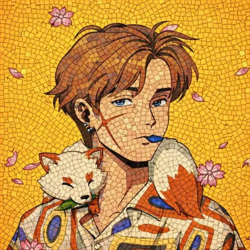 Joy mosaic-style artwork