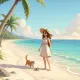 girl in a beach