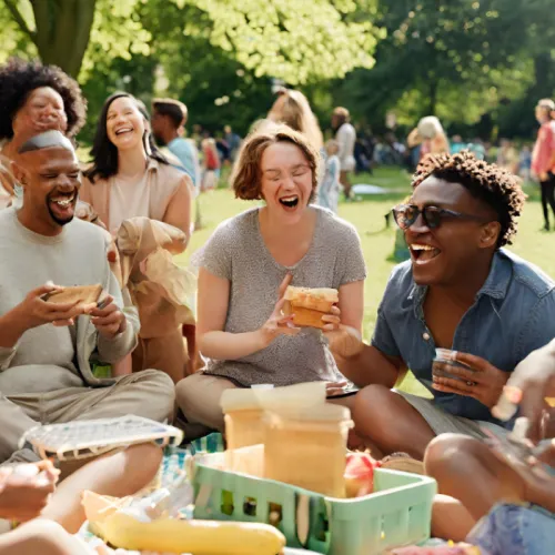 Floating above scenic vistas