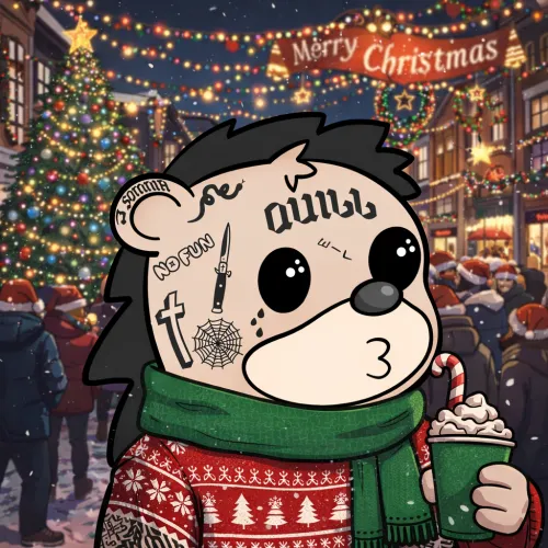 Tattooed Bear at the Christmas Street Festival