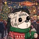 Tattooed Bear at the Christmas Street Festival