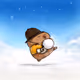 Capy with a snowball