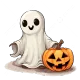 Ghost with halloween