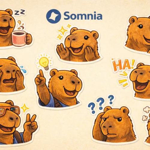 Somnia Sticker Pack: Capy Reactions