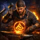 A blacksmith forging the Somnia Network emblem