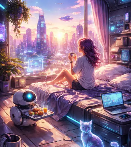 Neon Morning Ritual