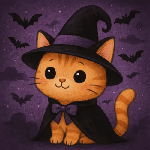 cute cat in Halloween