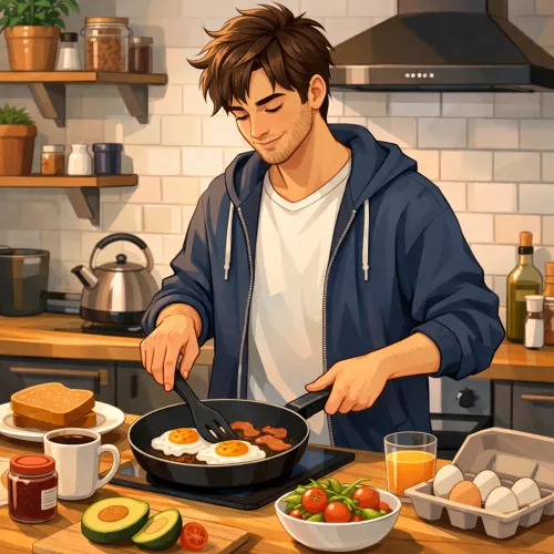A hearty breakfast