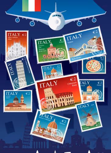 Vector Italy Postage