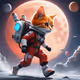 cat to the moon