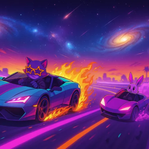 Neon Velocity: The Cosmic Drift