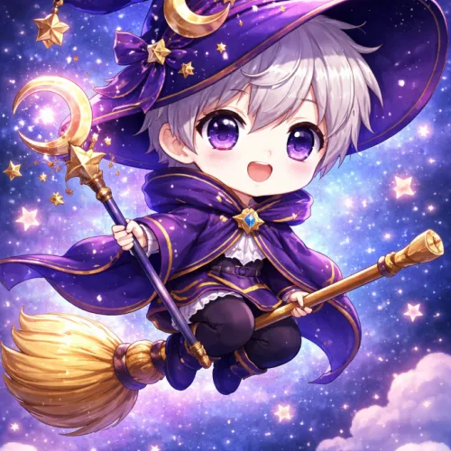Golden Blue witch