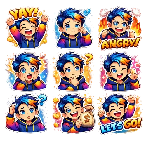 VibeBurst – Expressive PFP Sticker Pack