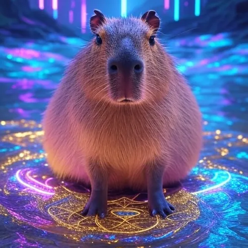 Neon Nexus Capybara
