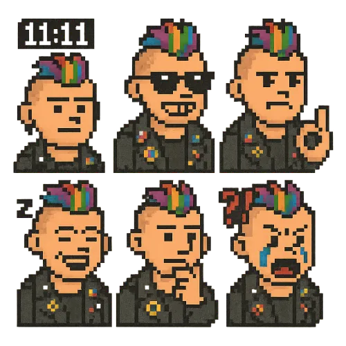 punk sticker set