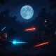 Battle at night
