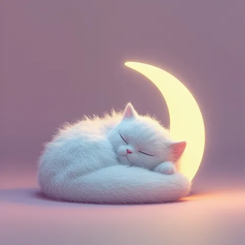 Moon Cat Sleep