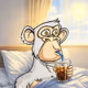 Ape Coffee Morning Scene