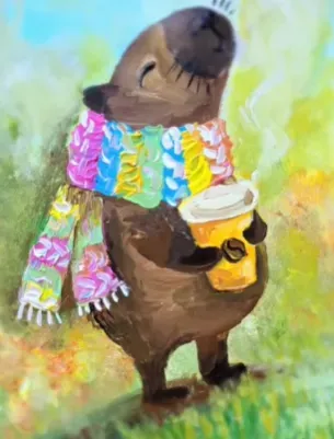 Capybara Autumn mood