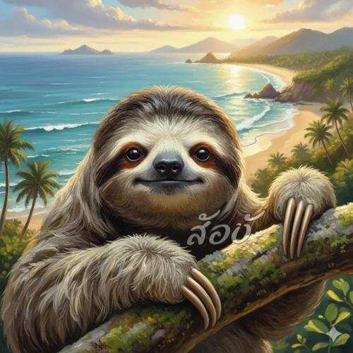 Sloth by the Coastline