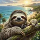 Sloth by the Coastline