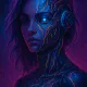 A stunning futuristic AI Girl