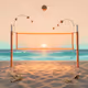 Beach Volleyball at Sunset 2