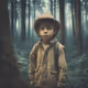 boy lost in the woods