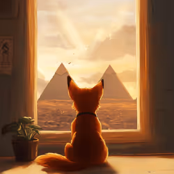 Pyramids from Paws Window