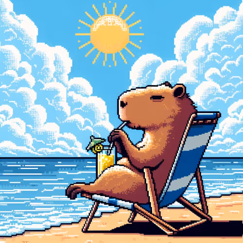 Capybara on the beach