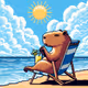 Capybara on the beach