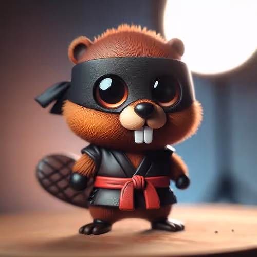 Cute Ninja Beaver