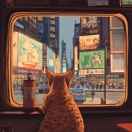 Times Square from Paws Window