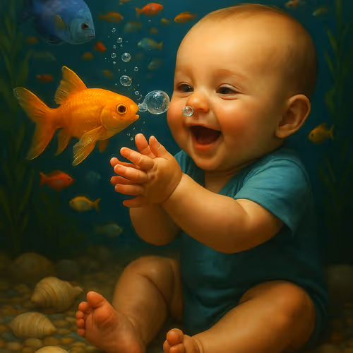 Baby and the Goldfish!