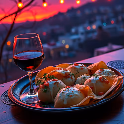 khinkali and wine