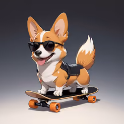 Skateboarding Dog #1148
