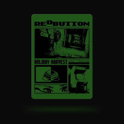 Red Button Holiday Harvest Badge