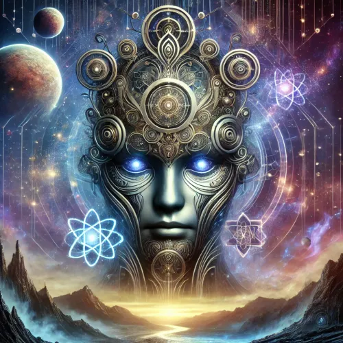 Neon Oracle of the Celestial Realm