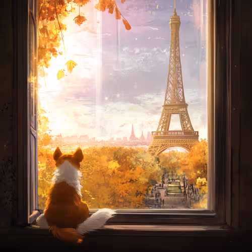 Eiffel Tower from Paws Window
