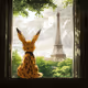 Eiffel Tower from Paws Window