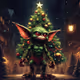 Gremlin With A Christmas Tree