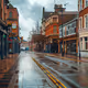 city ​​after rain