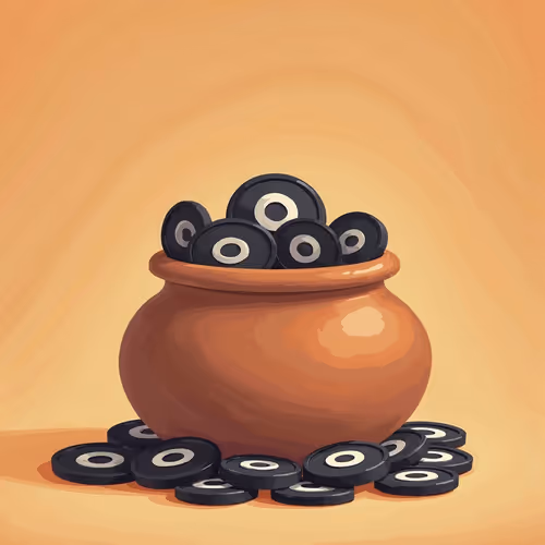 Pot of coins