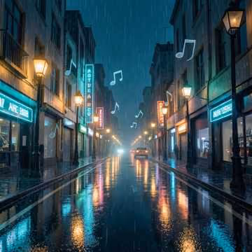 Neon Rain Symphony