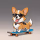 Skateboarding Dog
