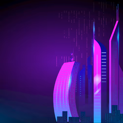 Digital life in cyberpunk cities