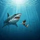 Girls and shark