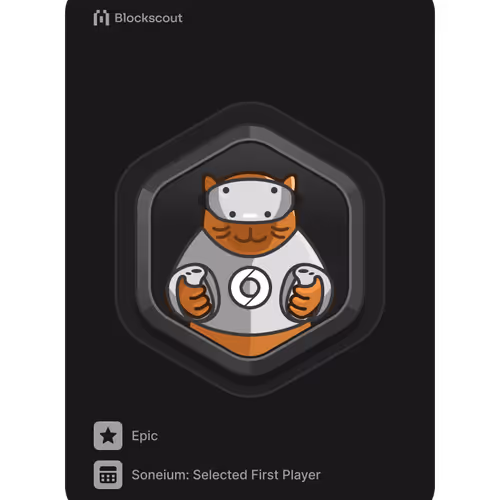 Soneium: Selected First Player