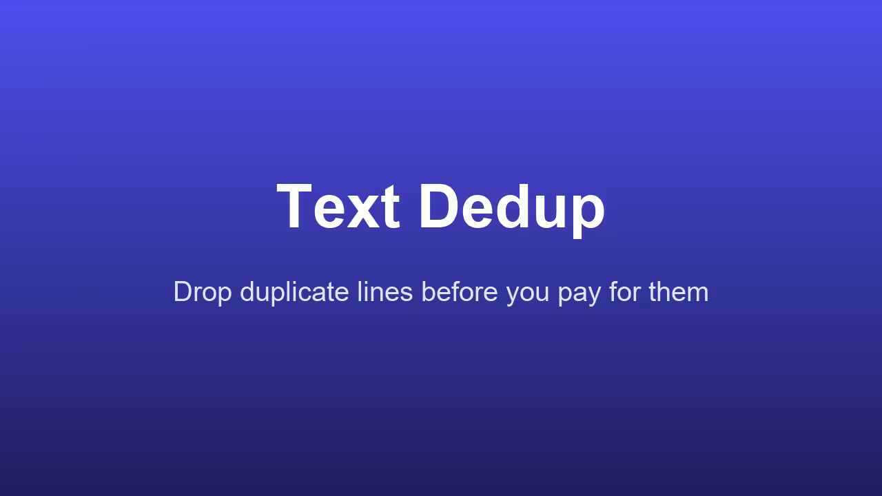 Text Dedup