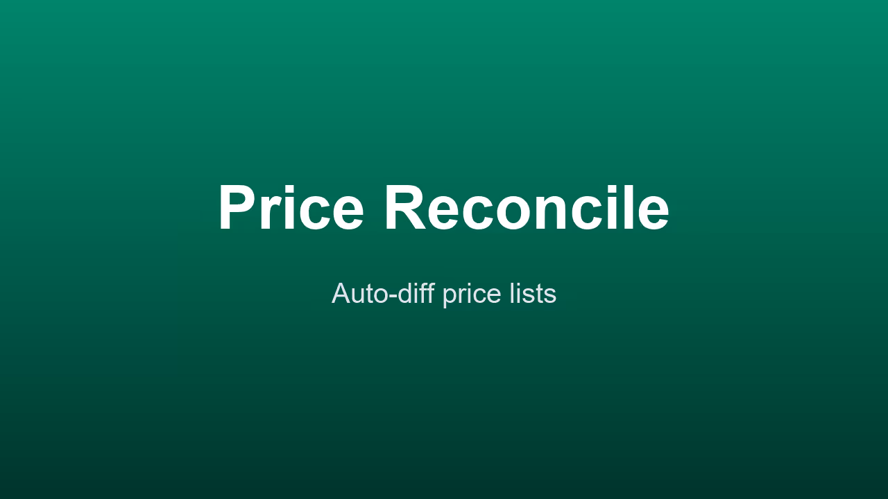 Price Reconcile
